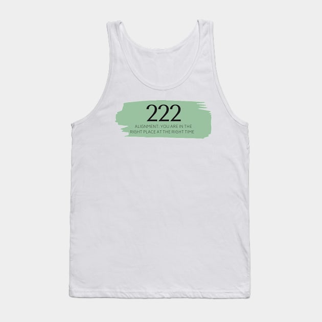 222 Angel Number green Tank Top by anrockhi